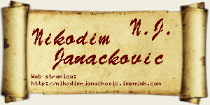 Nikodim Janaćković vizit kartica